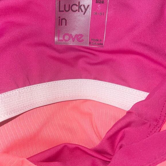LUCKY IN LOVE NWT FITTED SQUARED UP CROP TANK Athletic Small - Picture 4 of 6